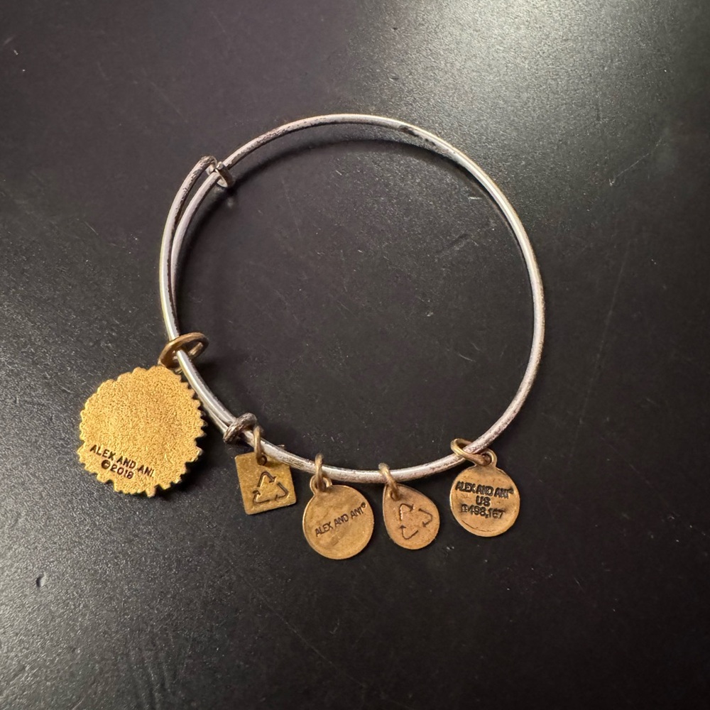 Alex and Ani Sunflower Charm Bangle - Picture 4 of 4